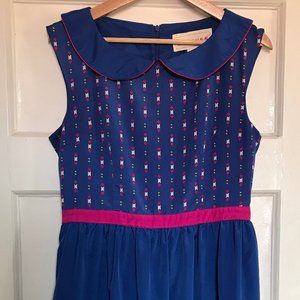 Mädchen Blue Peter Pan Collar Gamine Dress